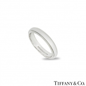 Tiffany & Co. Platinum Tiffany Together 4mm Milgrain Ring